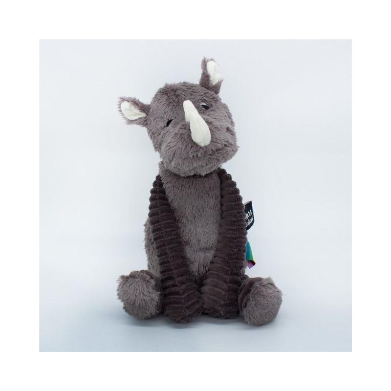 Les déglingos - les ptipotos - grobisou rhinocéros gris - peluche 30 cm 